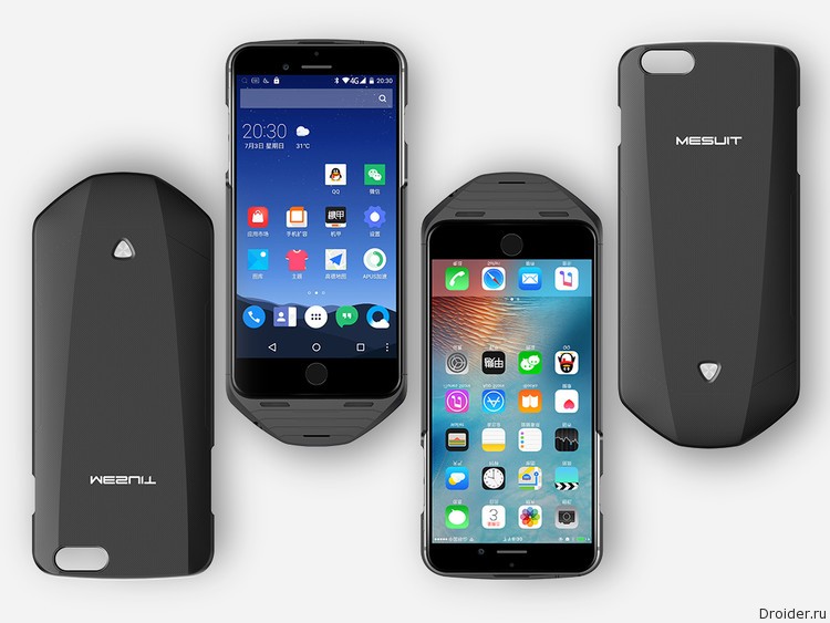 Чехол Mesuit превращает iPhone в смартфон на ОС андроид