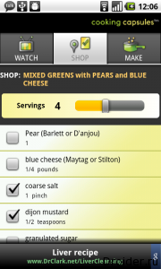 Сooking Сapsules shopping list(список покупок)
