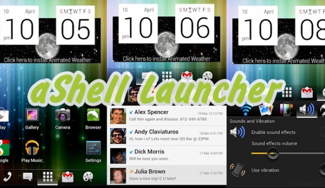 aShell Launcher - красивый костюмчик для вашего Android-a