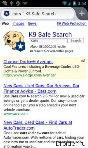 K9 Web Protection Browser - безопасный браузер для Android