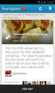 Новенький Foursquare уже ждет пользователей в Google Play 