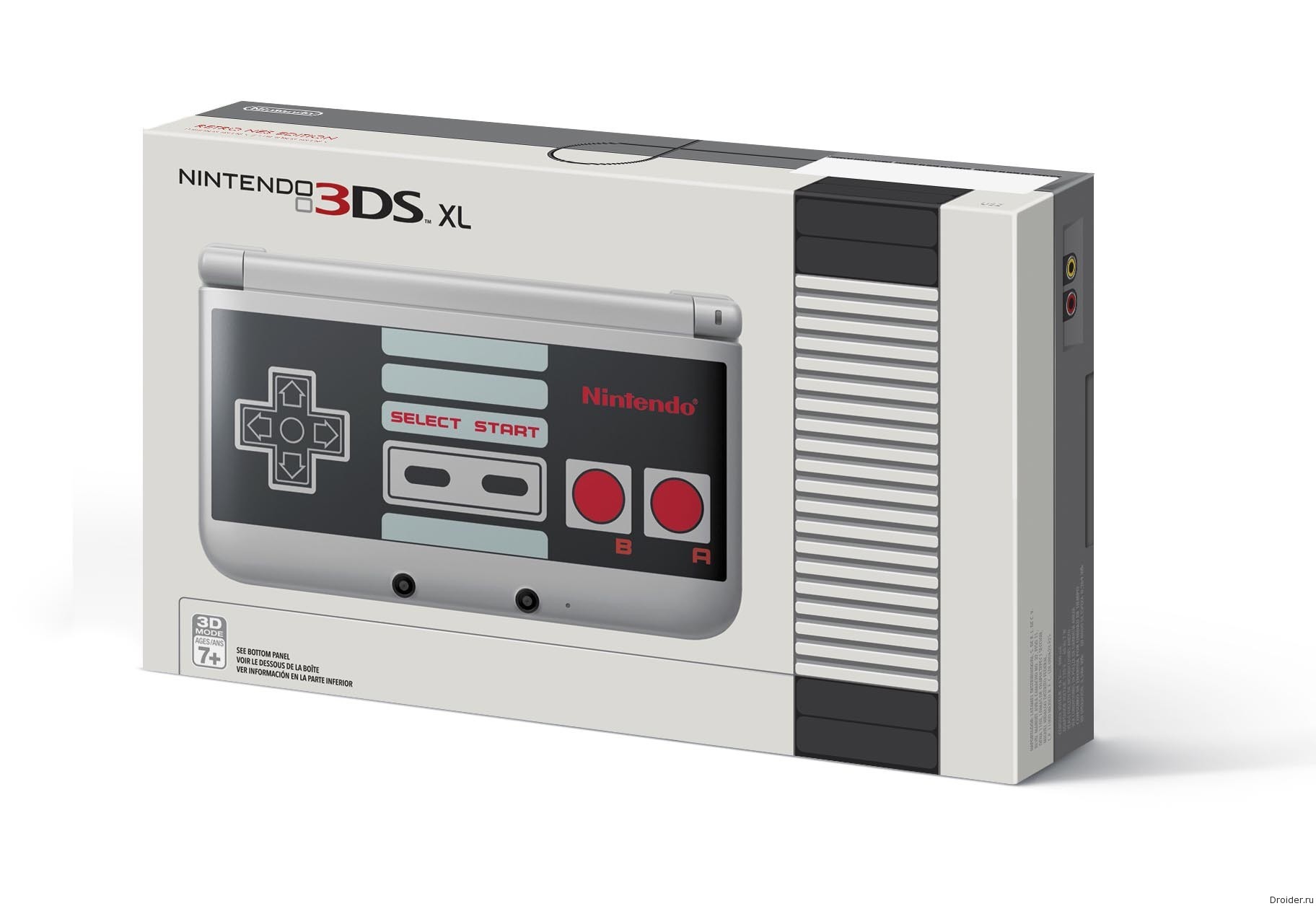 Бокс консоли 3DS XL от Nintendo в дизайне NES Edition