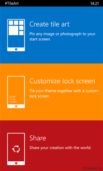 #TileArt на Windows Phone