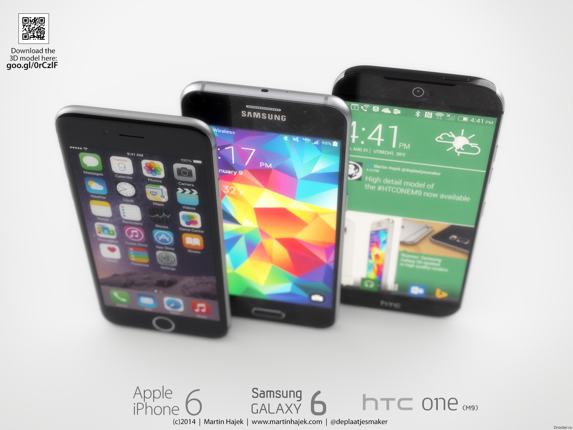 HTC One M9, Samsung Galaxy S6 и iPhone 6