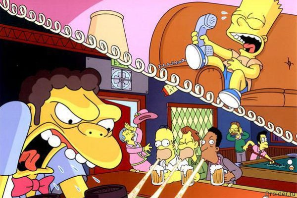 Барт Симпсон разыгрывает Мо Сизлака