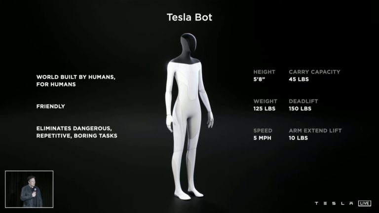 Илон Маск о Tesla Bot: Вы будете в порядке, если будете бегать быстрее него