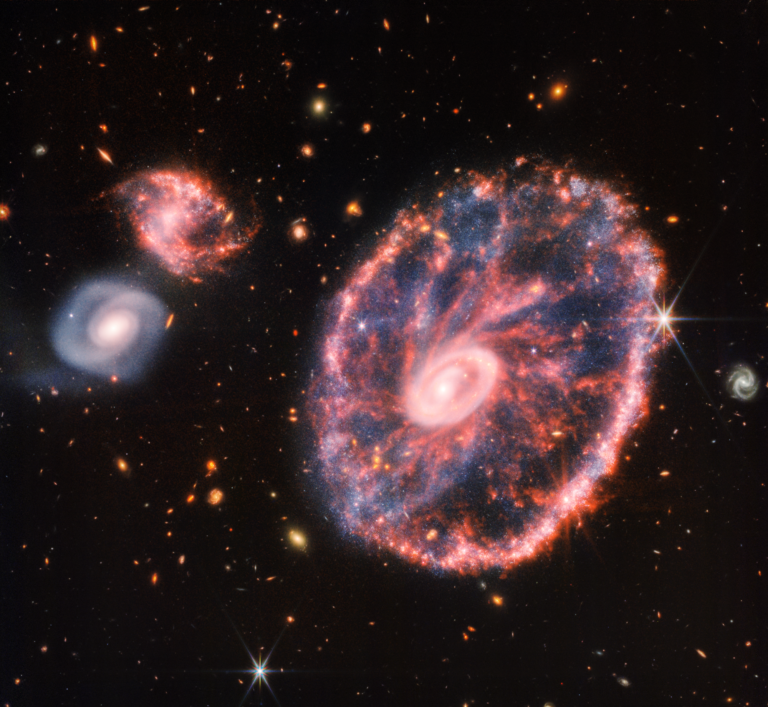 Новый снимок с телескопа Джеймса Уэбба: Галактика Колесо Телеги или Cartwheel