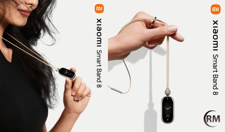 Xiaomi Band 8 можно надевать не только на руку, но и на шею и даже на кроссовки